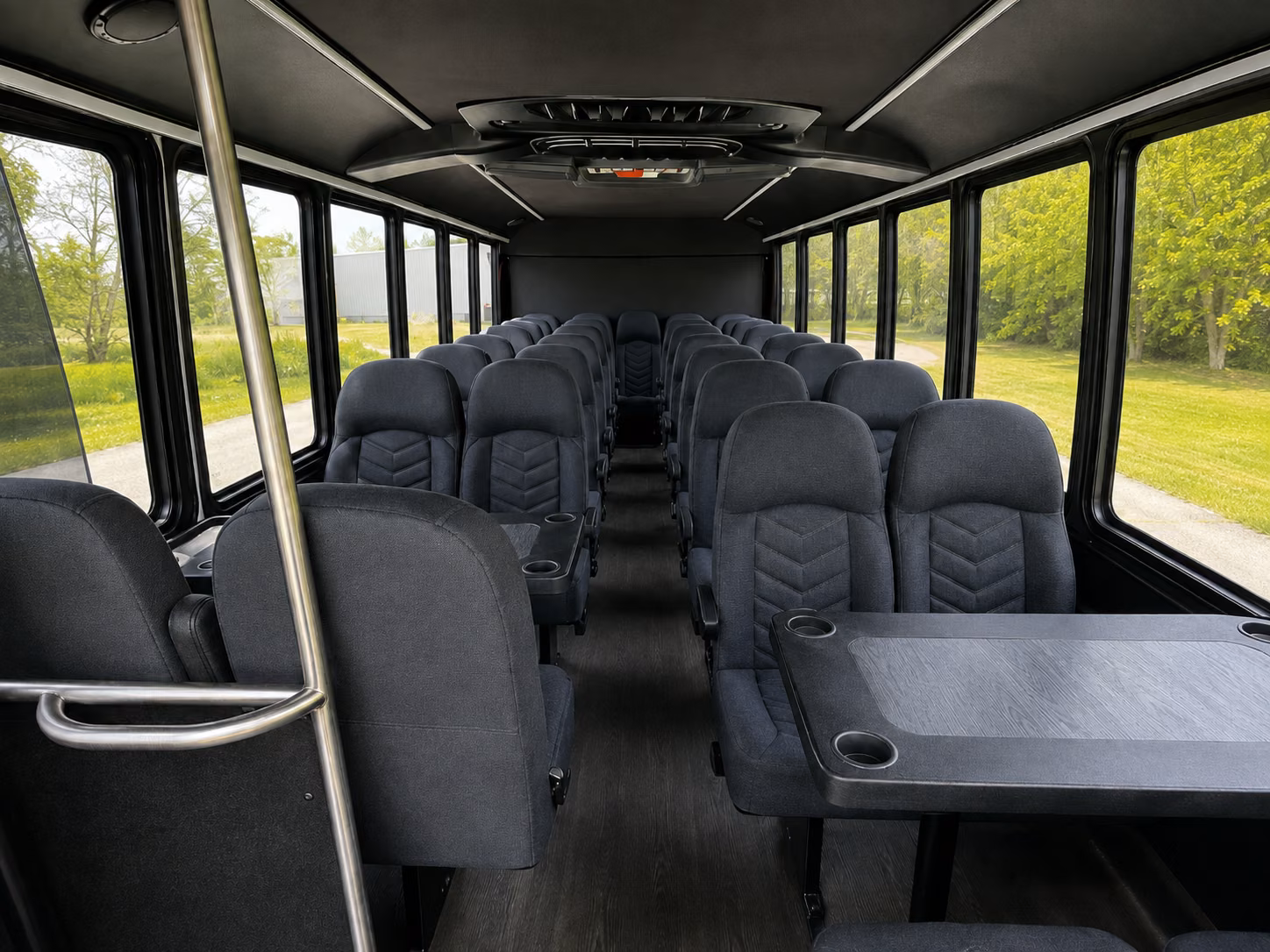 renton 18 passenger minibus inside
