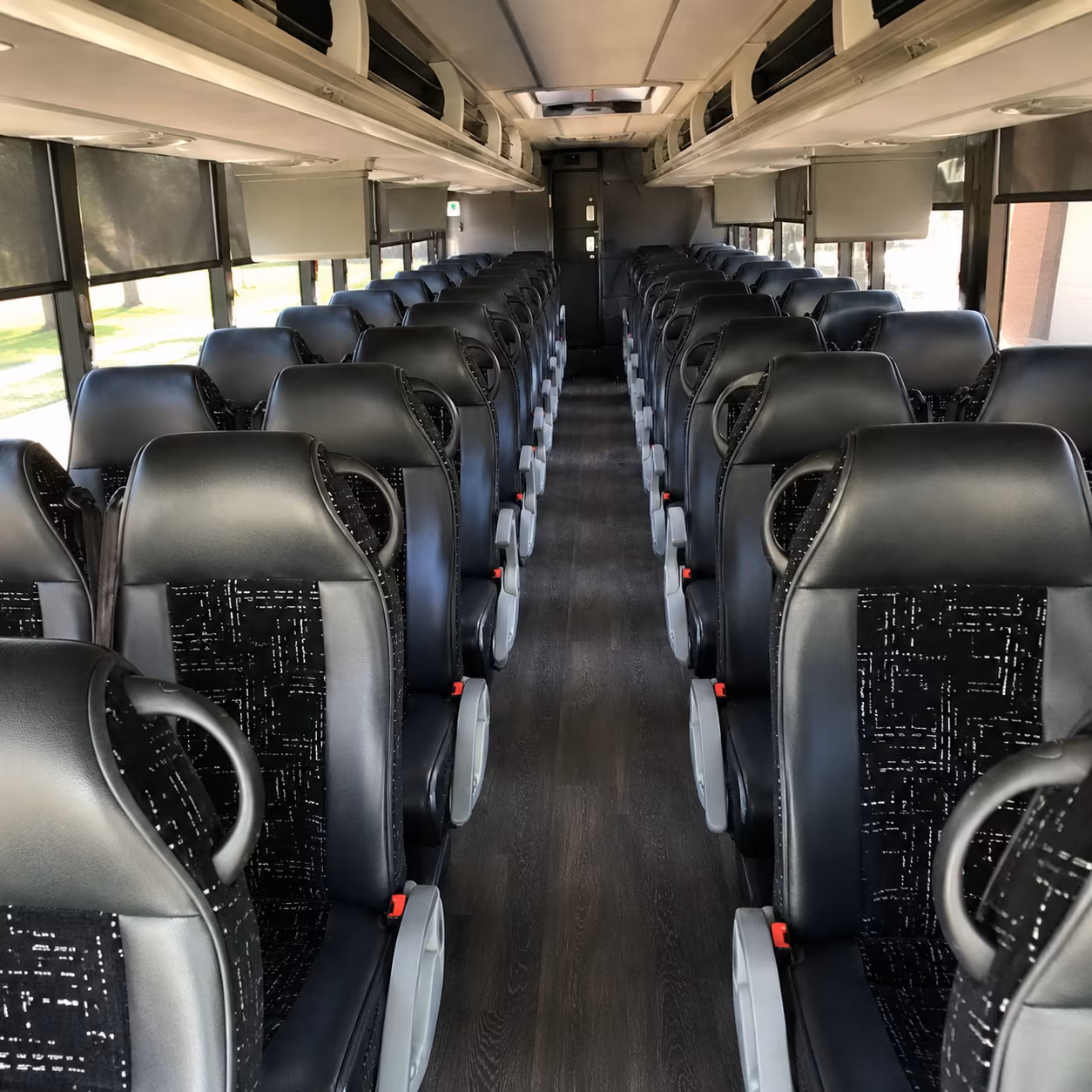 renton 56 passenger charter bus inside